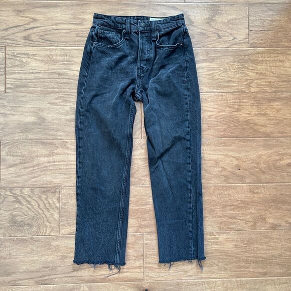 Rag & Bone Jeans Women's Size 23 Maya High-Rise Ankle Slim Highland Black Wash - Picture 1 of 11